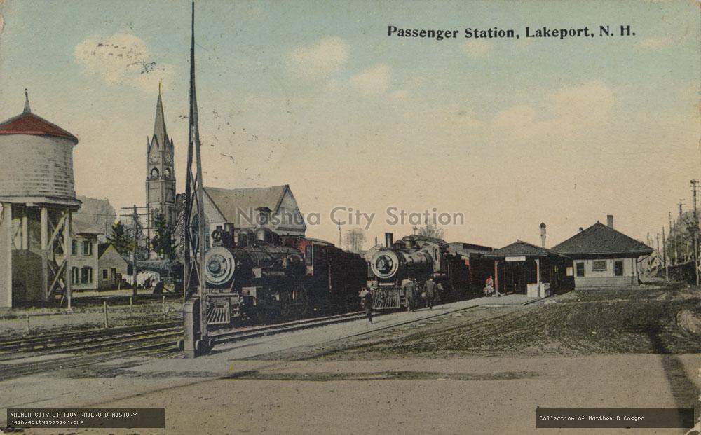 Postcard: Passenger Station, Lakeport, New Hampshire